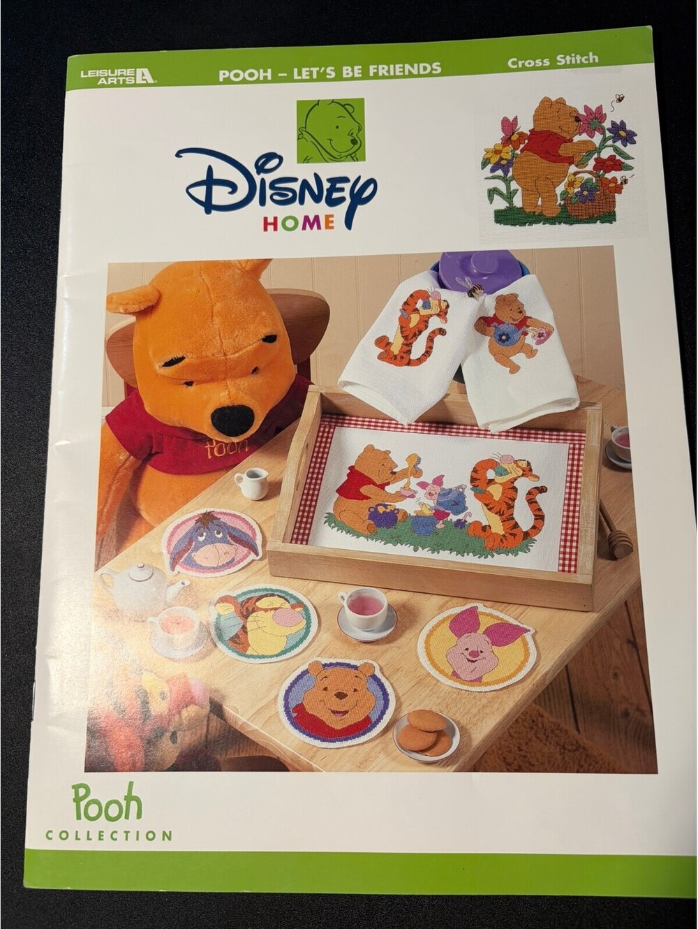Vintage Disney Home Pooh Let's Be Friends Cross Stitch Pattern Book